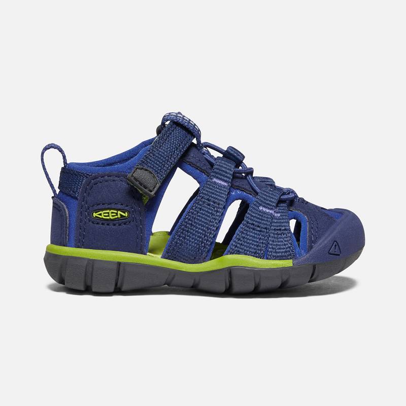 Keen Seacamp II CNX Baby Sandalen Kinder DE-83729 Blue Depths/Chartreuse - Keen Kinderschuhe Blau